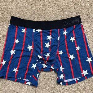 Shinesty boxer briefs red white and blue pair